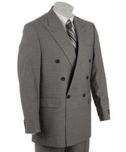 6X1 suit jacket Gray suit hanging on dummy.