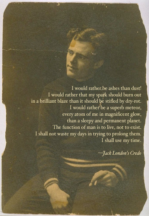 A powerful photo of a man with a quote showcasing the perils of thumos.
